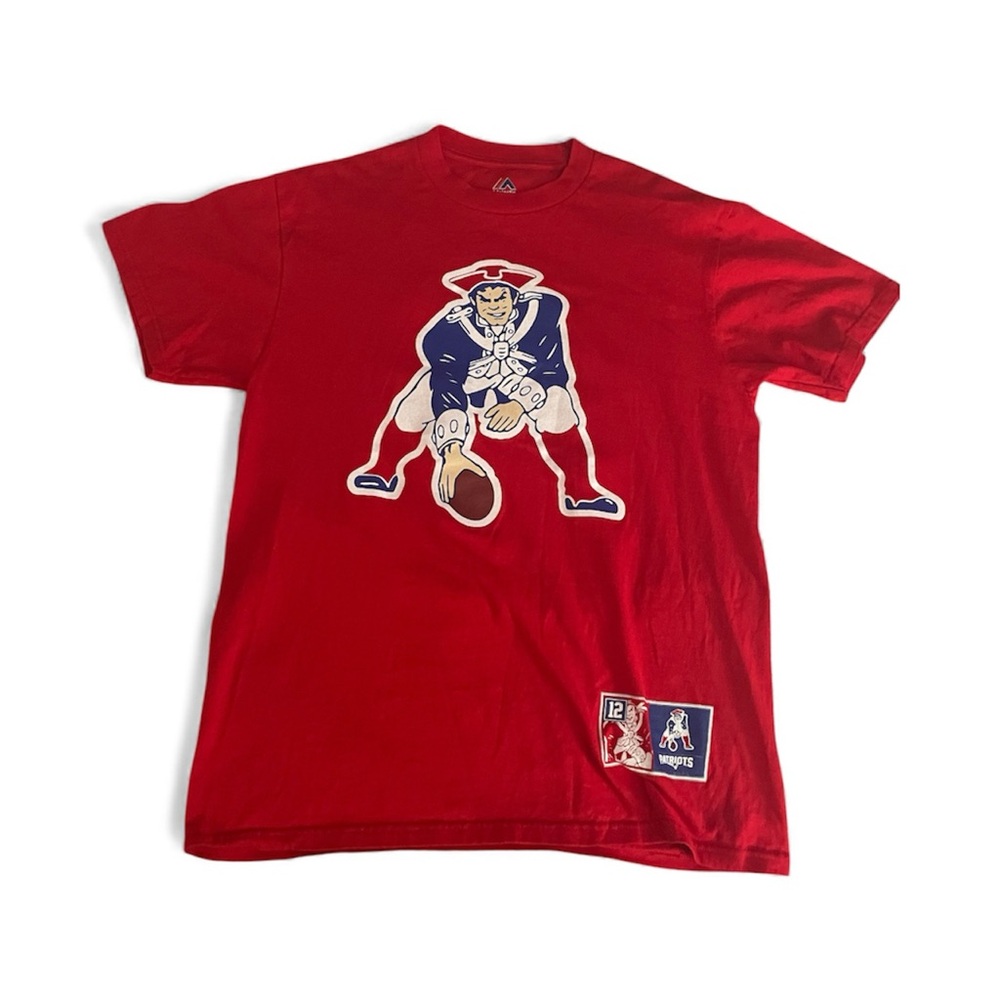 Red NFL Patriots Graphic Tom BradyT-Shirt kids size medium